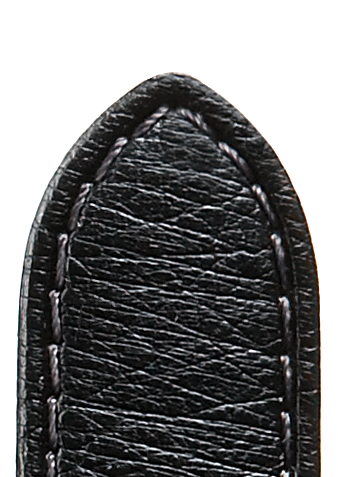 Lederband Savanna 18mm schwarz genäht ohne Noppen