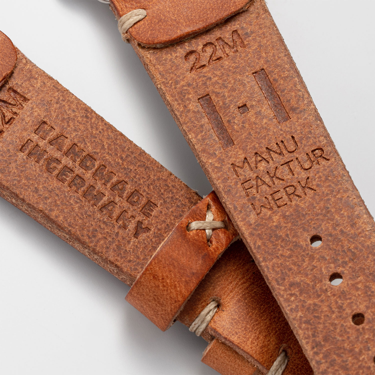 Manufakturwerk leather strap St. Pauli cognac 22/20