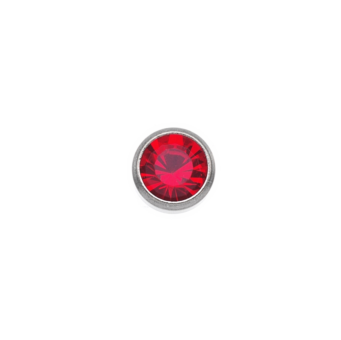 First ear stud System 75 white, 3 mm, ruby Studex