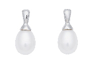 Anhänger 2 Stück Silber 925/rh, Süßwasserperle 7,70mm