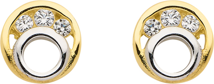 Ohrstecker Gold 333/GG/rh, Zirkonia