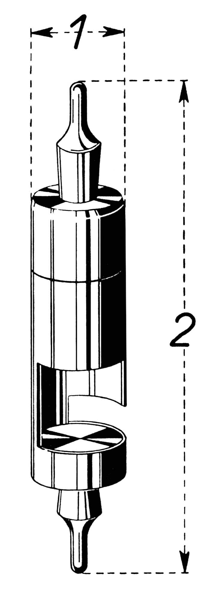 Cylinder Ø 70 Höhe 350 - 1/100mm