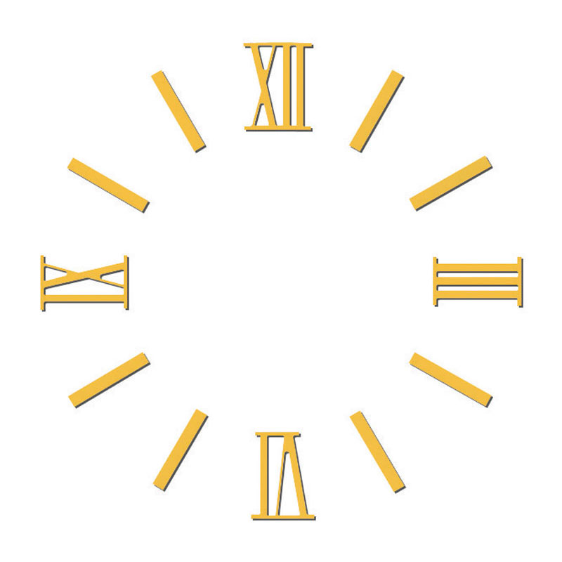 Number set roman numerals Brass black L=40mm