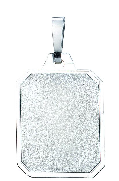 Gravurplatte 3 Stück Silber 925/rh eckig