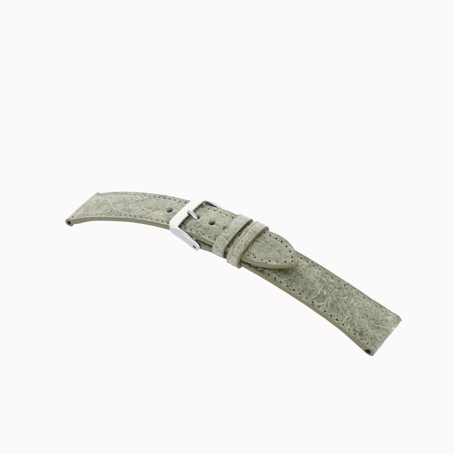 Leder band Cisano 22mm bladgroen vegan