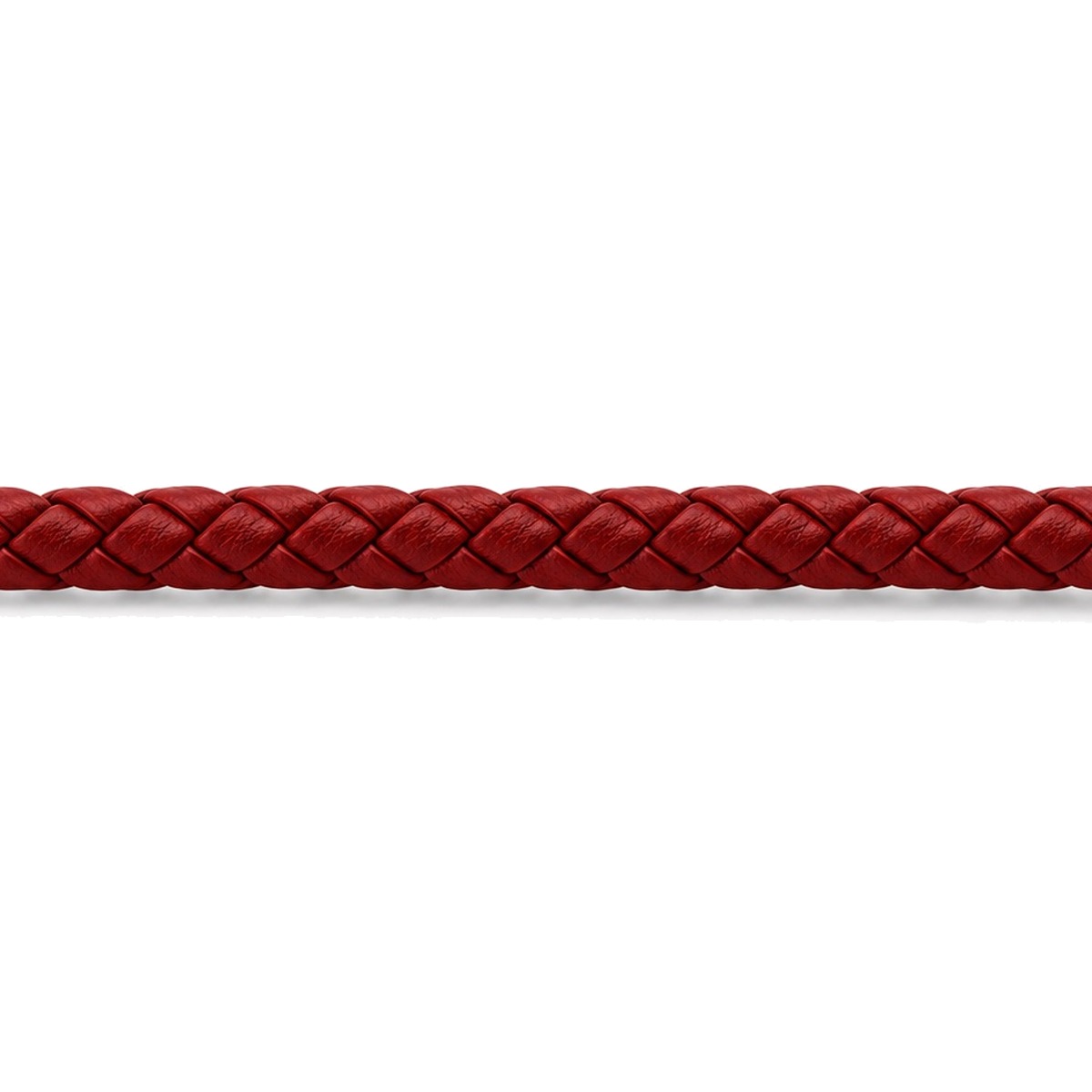 Lederband geflochten Rindleder Ø 3 mm, kirschrot, Länge 1 m