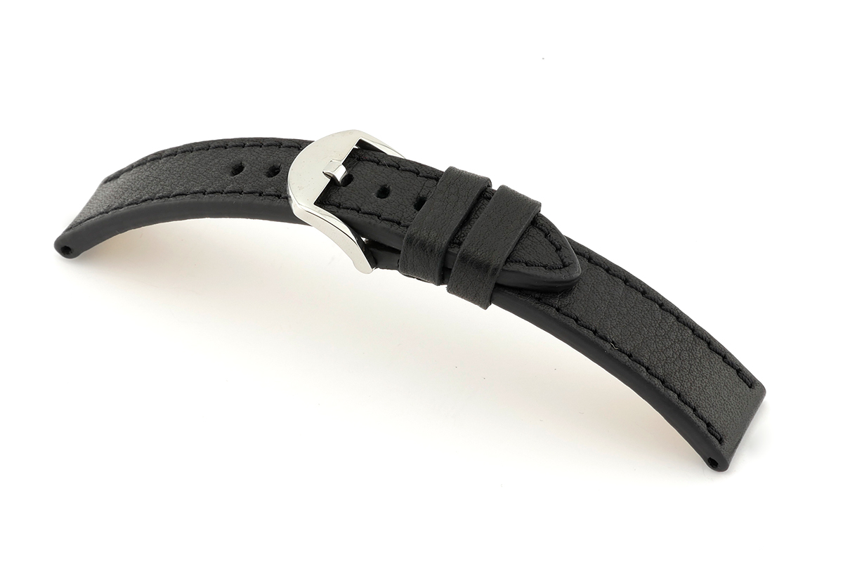 Leather strap Santa Fe 24mm black