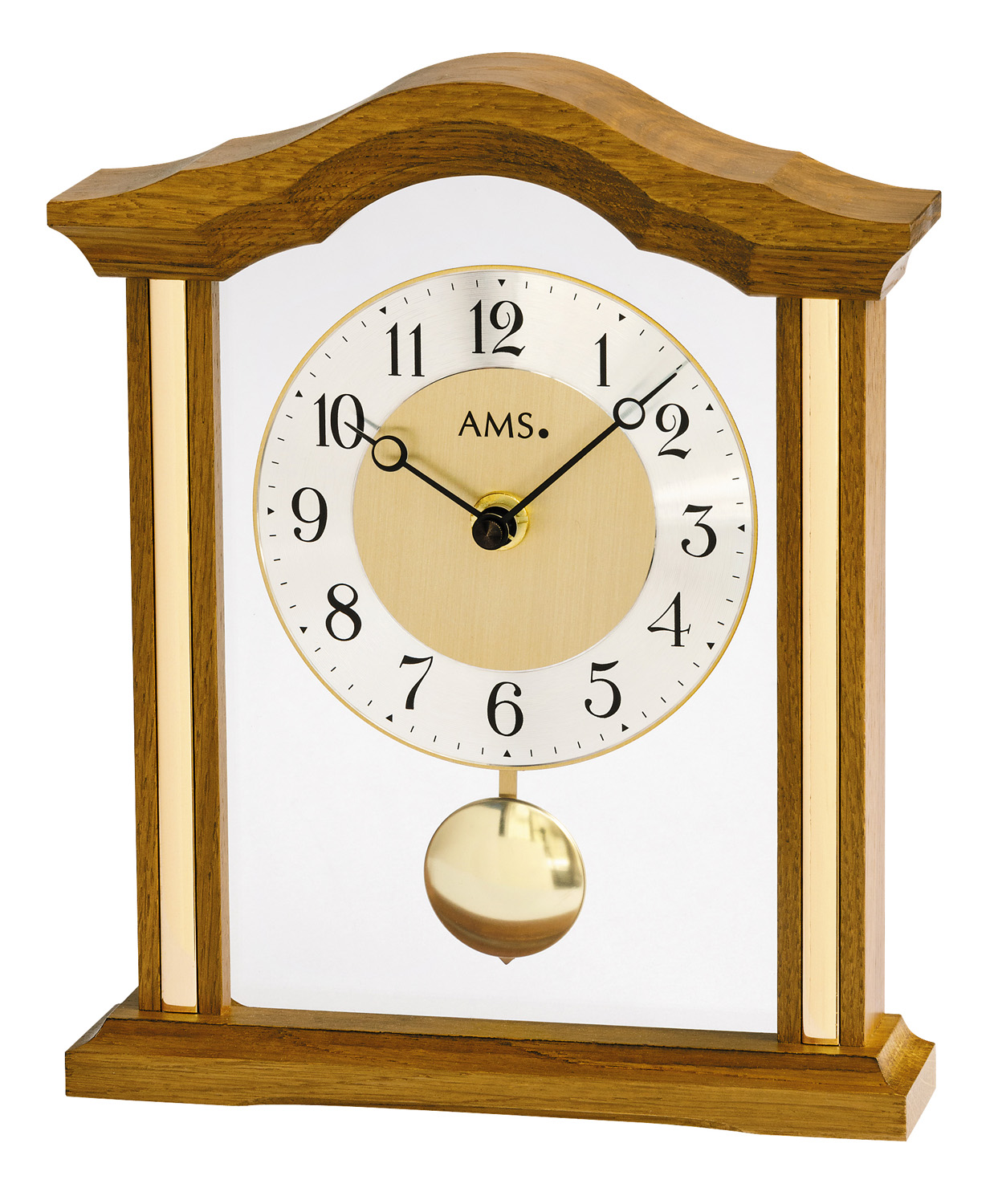 AMS Kwarts Tafelklok met slinger T1174/4