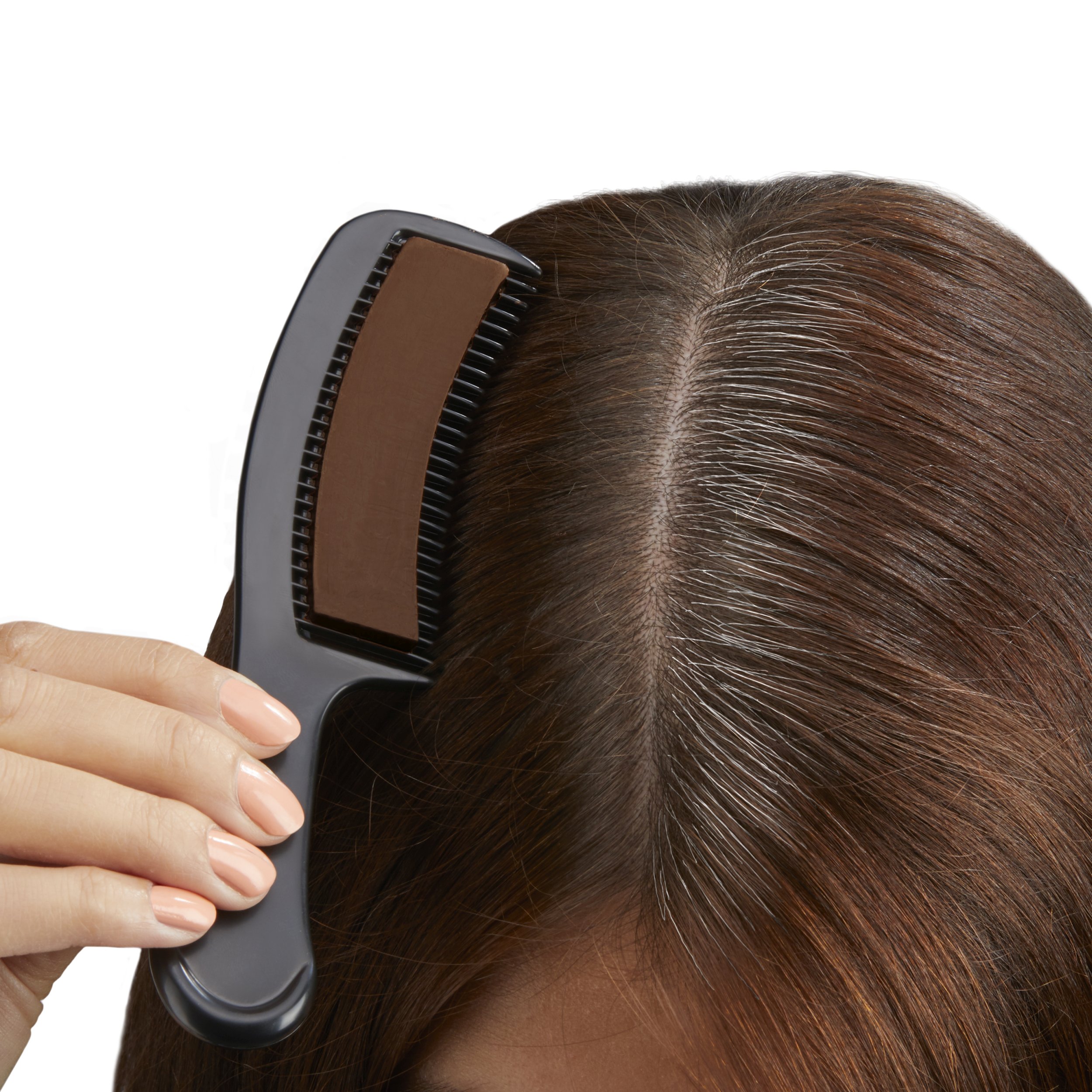 Dark brown color comb - instantly covers gray hair