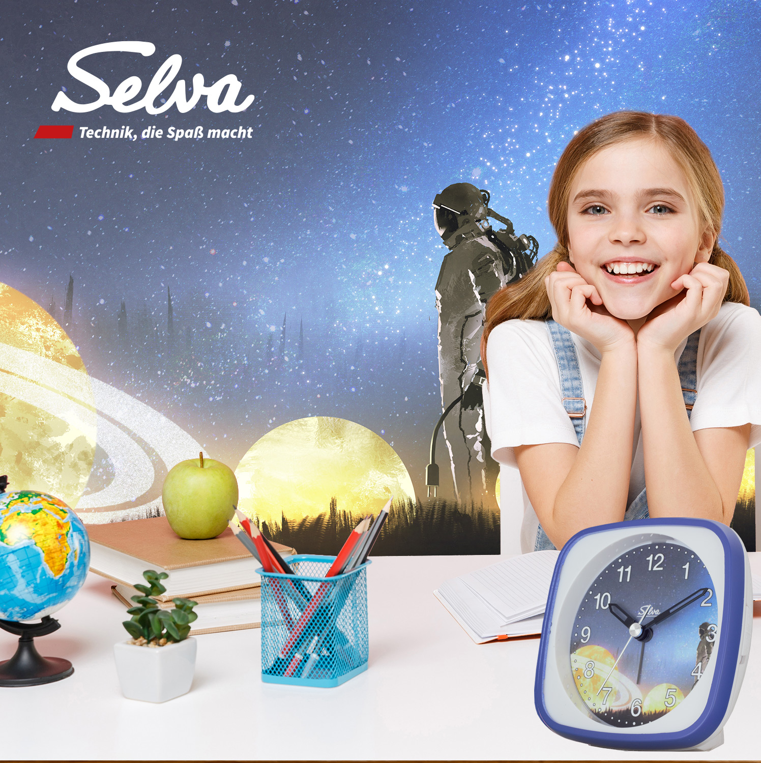 SELVA Exclusive children's alarm clock, silent