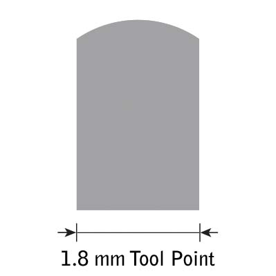 Glensteel platsteekbeitel parallel nr.18 - 1,8 mm