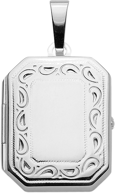 Medaillon 925/rh eckig