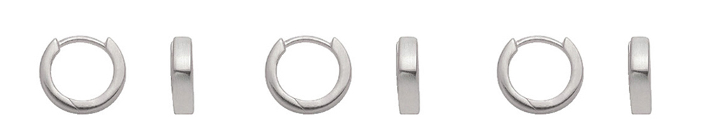 Creolen 3 Paar Silber 925/rh mattiert Ø 12mm