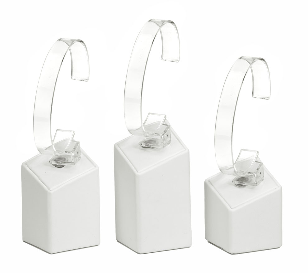 Watch stand Ace, white, contents: 3 pcs.