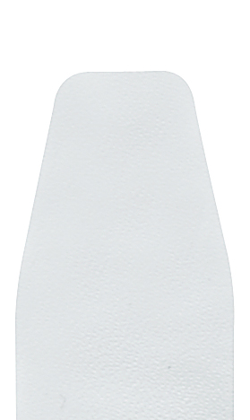 Pasek skórzany Nappa Clip 6mm biały, super długi