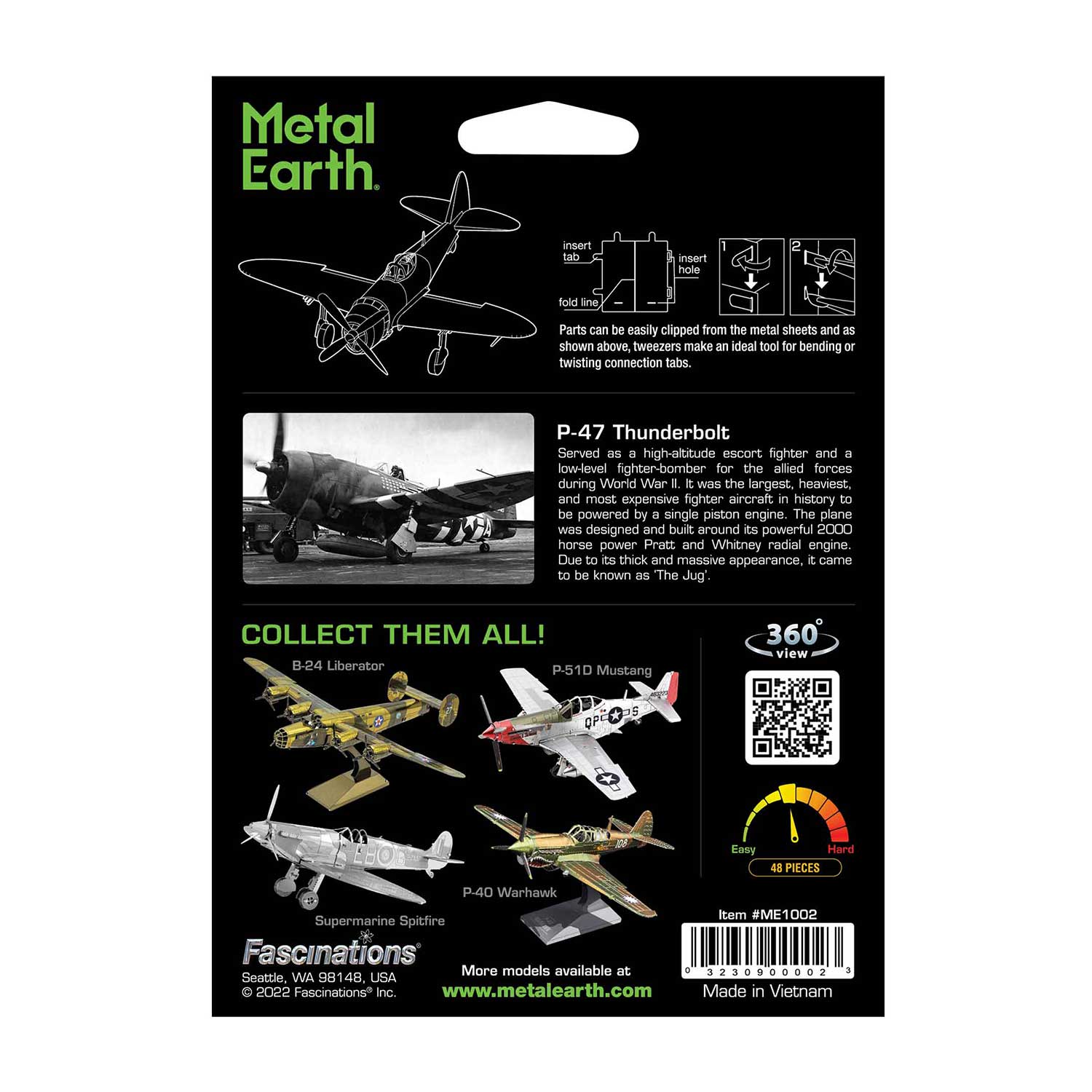 Model kits at Flume technology Model Metal Earth P 47 Thunderbolt
