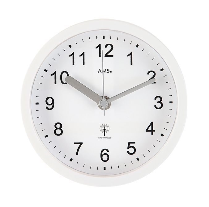 AMS radio-controlled wall clock / bathroom clock, waterproof