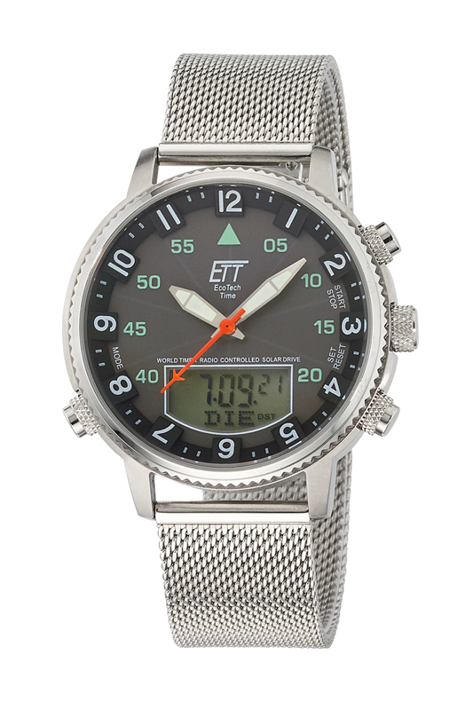 Eco Tech Time Solar Drive Radio Adventure Men's Watch with Removable Strap - EGS-11475-22MN