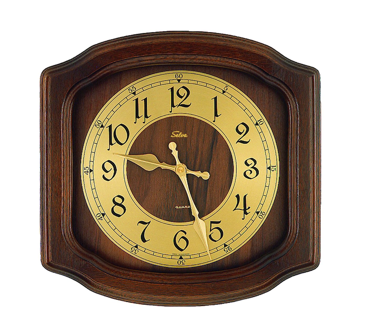 SELVA radio-controlled wall clock walnut Freyung