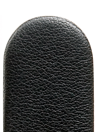 Lederband Elegance 16mm schwarz - geöffnet zum Kleben