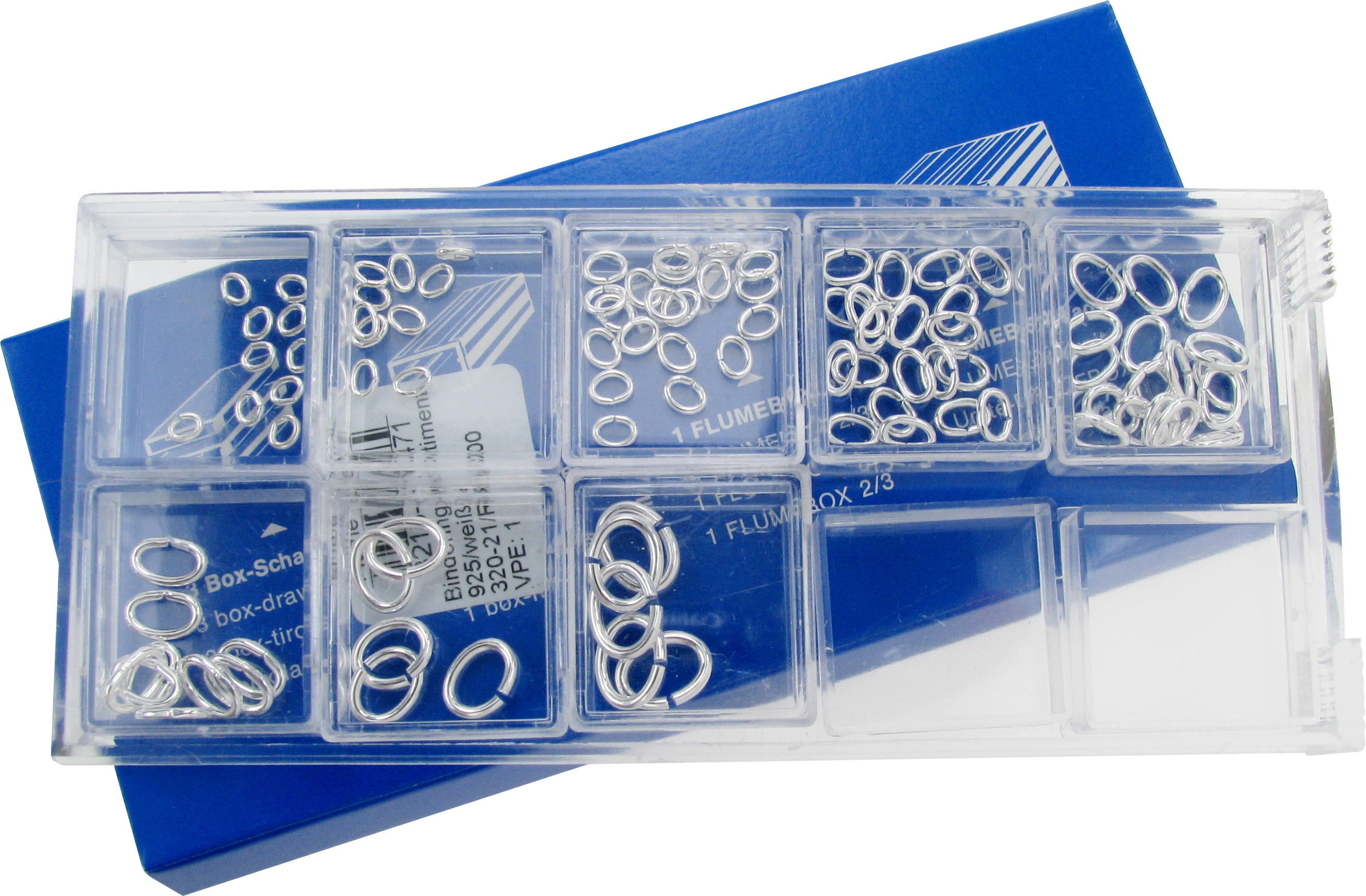 Jump rings assortment 4.00x3.00-10.00x7.00mm