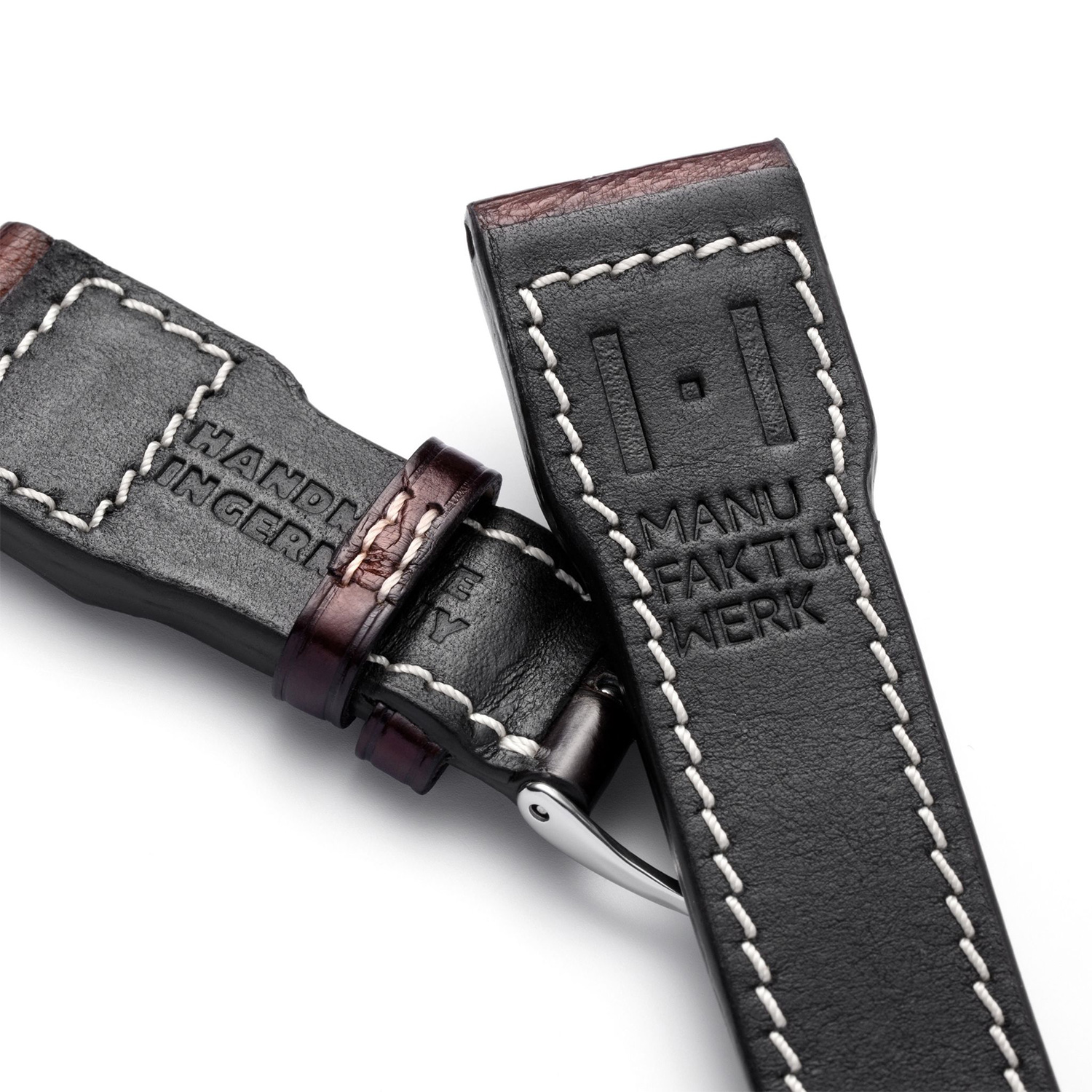 Manufakturwerk leather strap Alligator mocha 22/18