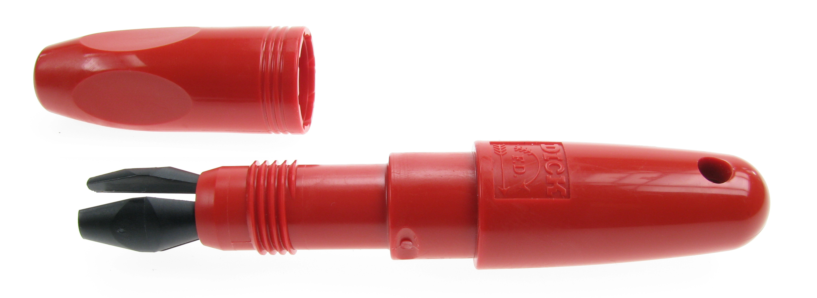 File handle, plastic, with collet Dick