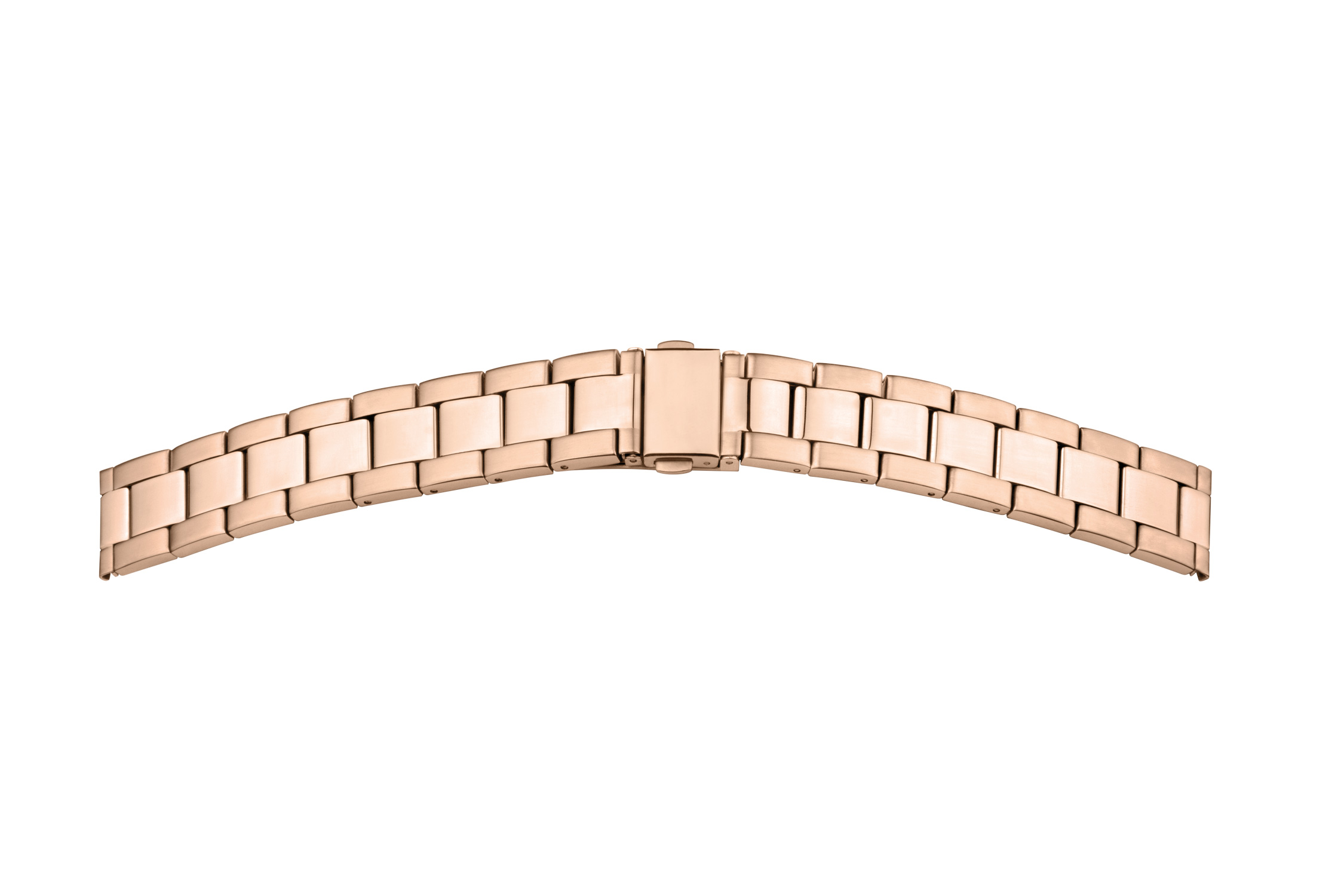 Metal bracelet stainless steel 20 mm steel rosegold polished/matt