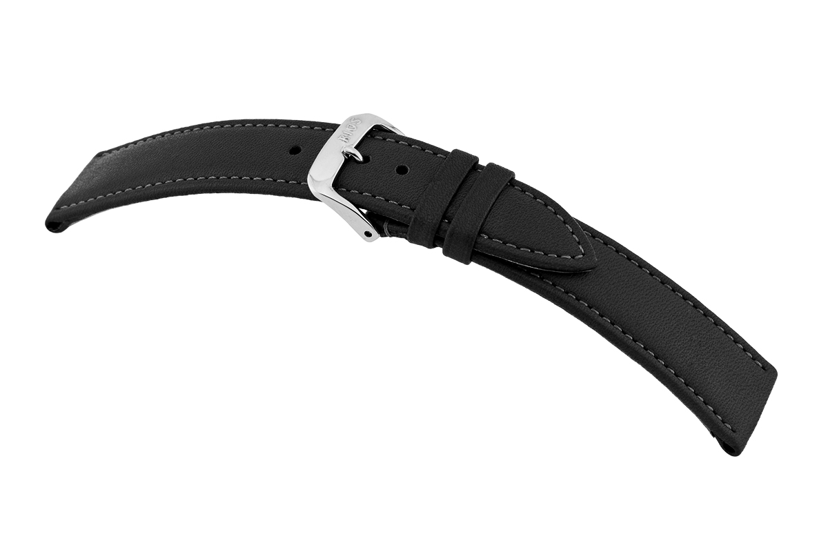 Leather strap Fairfield 14 mm black BIO