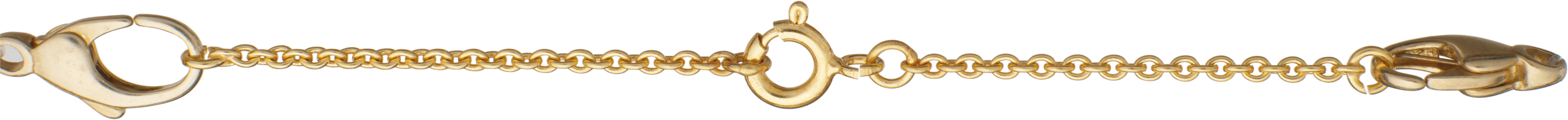 Safety chain anchor gold 333/-Gg length 70,00mm, with spring ring and open jump rings