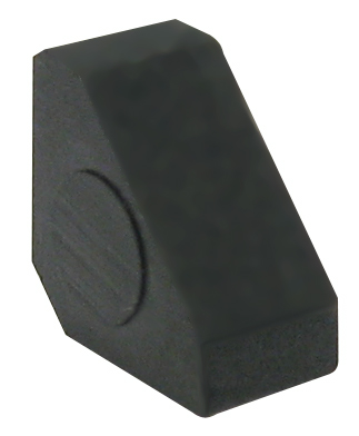 prijskaartje leeg  (begindeel) zwart/opschrift wit hoogte 4 mm