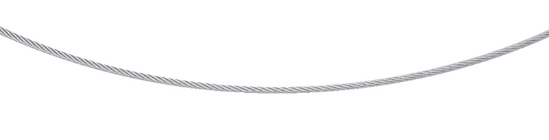 collier edelstaal, 45cm 1-streng, sluiting: bajonet  925/-