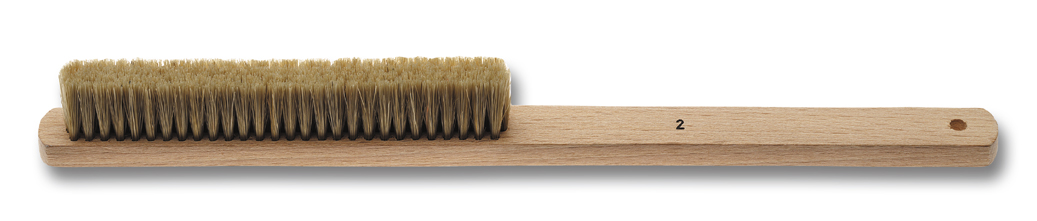 Hand brush no.2 with natural bristles, medium