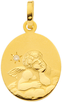 Medal gold 333/GG Cupid diamond