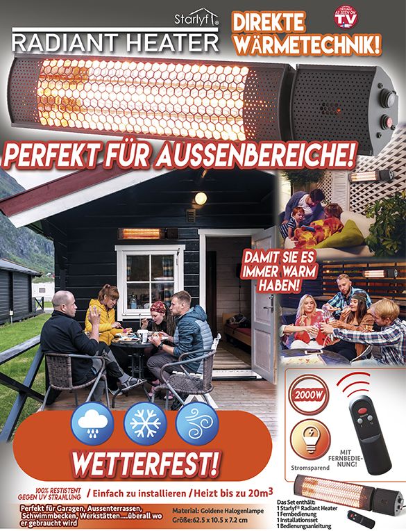 Radiant Heater Heizlüfter - perfekt für den Außenbereich