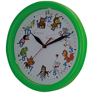 Kids wall clock animals