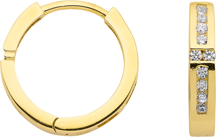Creolen Gold 333/GG Ø 14,80, Zirkonia