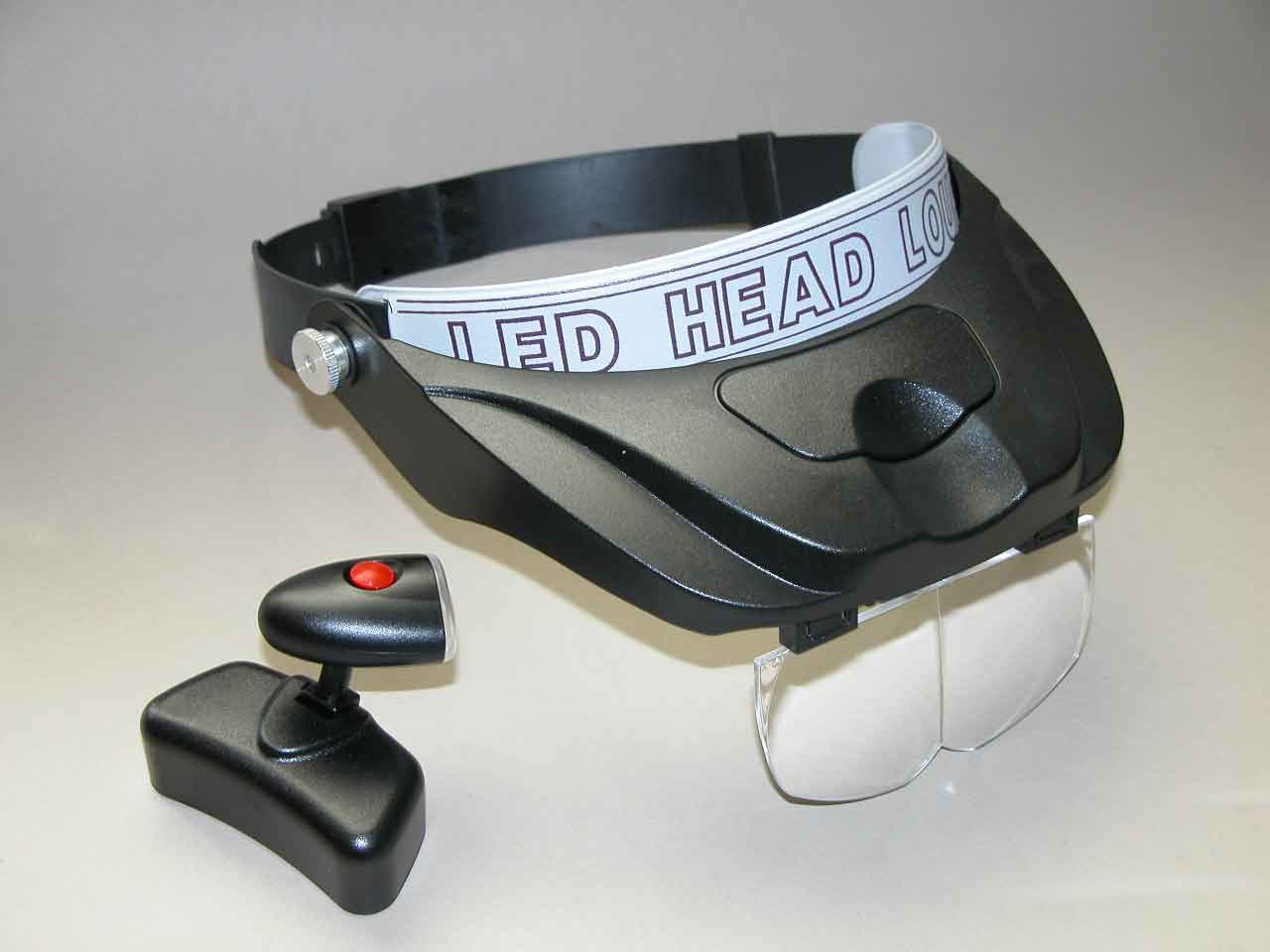 Binocular magnifier with light