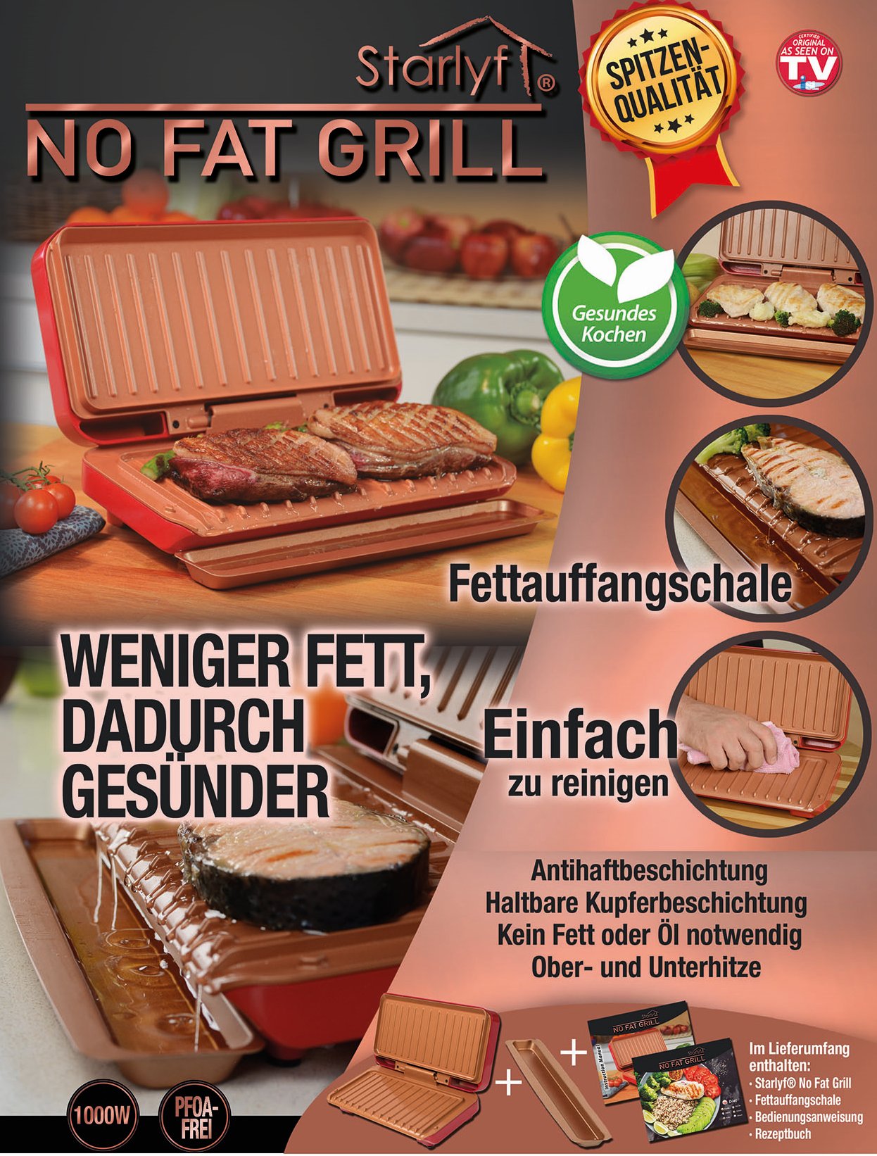 No Fat Grill - weniger Fett, dadurch gesünder