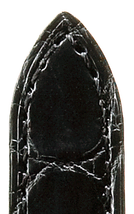 Pasek skórzany Kensigton 18mm czarny ścięty brzeg