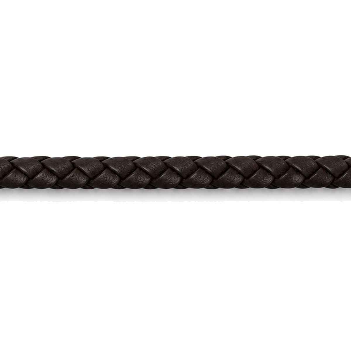 Lederband geflochten Rindleder Ø 3 mm, braun, Länge 1 m