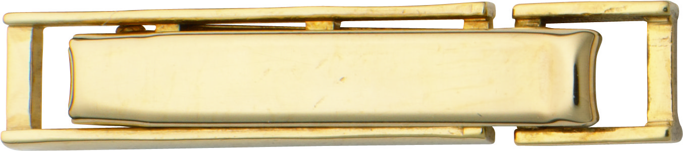 Leiterverschluss Metall 4,0/3,0mm gelb vergoldet, poliert zum Einhängen