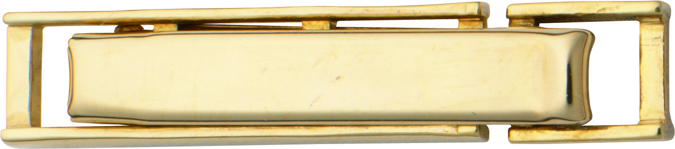 Ladder clasp, metal, 6.0/4.0mm, yellow, gold-plated, polished, for hooking in