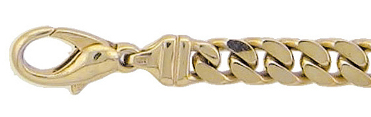 Bracelet gold 585/GG, curb chain 21.00 cm