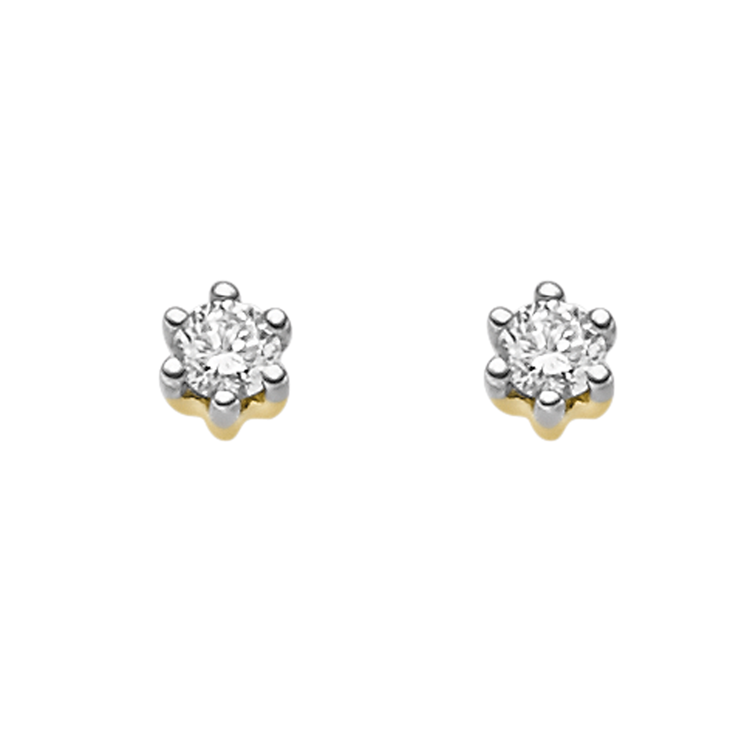 Ohrstecker 585/GG/rh Krappe