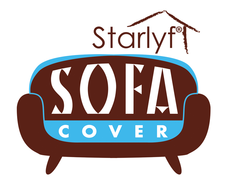 Sofa cover - protection against dirt and stains - brown for 2-seater