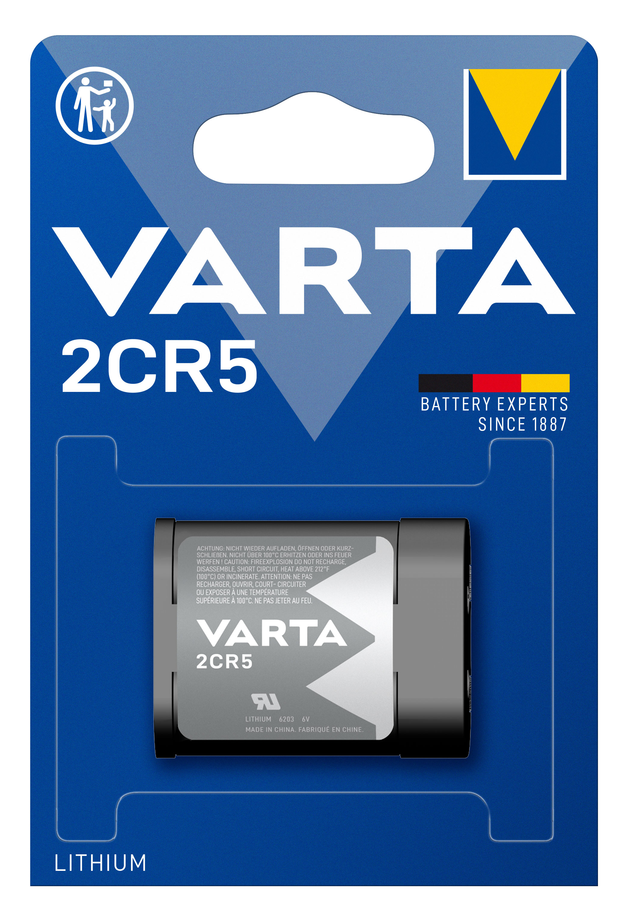 Varta 2CR5 lithium knoopcel
