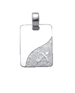 Zodiac silver 925/- Sagittarius, square