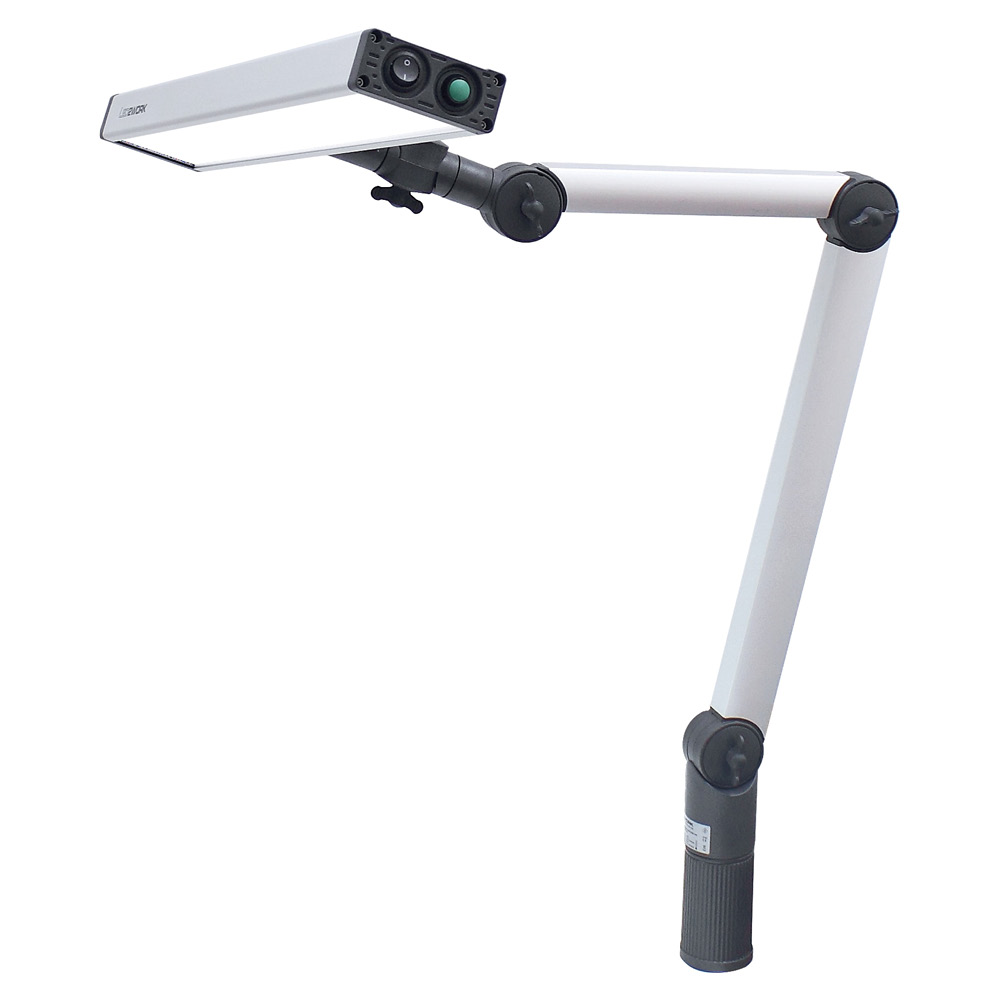 Werkbanklamp UNILED II UHRMACHER 19 Watt - met verkorte arm speciaal voor korte werkbanken