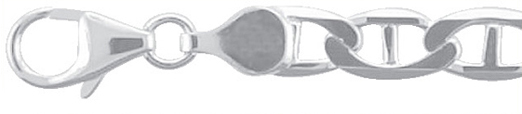 collier zilver 925/-, anker schakel 60cm